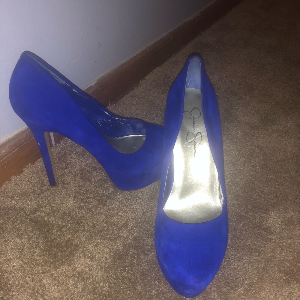 Jessica Simpson Blue Suede Pumps